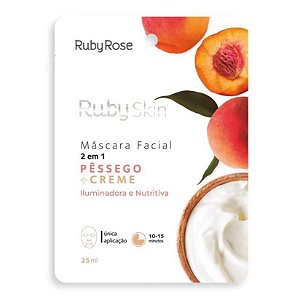 Máscara Facial Pêssego + Creme - Ruby Rose