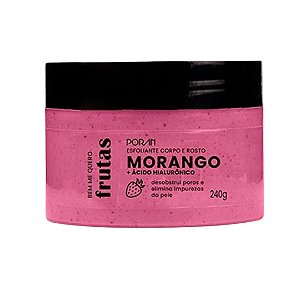 Esfoliante Corpo e Rosto Morango - Porán