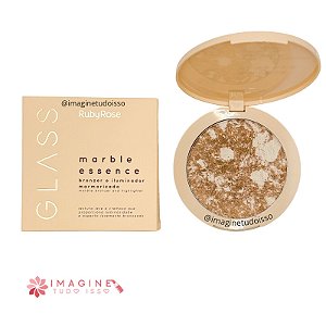Bronzer e Iluminador Marmorizado Marble Essence Glass (COR Imperial) - Ruby Rose