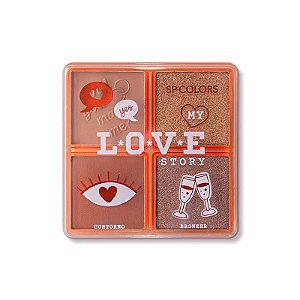 Paleta de Contorno e Bronzer My Love Story - SP Colors