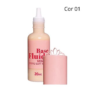 Base Fluída Vegana Efeito Soft Matte (COR 01) - Miss Lary