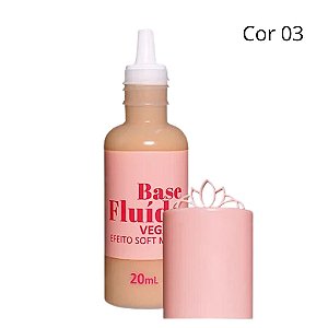 Base Fluída Vegana Efeito Soft Matte (COR 03) - Miss Lary