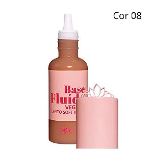 Base Fluída Vegana Efeito Soft Matte (COR 08) - Miss Lary