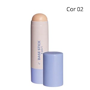 Base Stick 3 em 1 Corretivo, Contorno e Base (COR 02) - Miss Lary