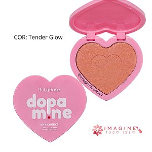 Blush Compacto Shy Cheeks Dopamine (COR: Tender Glow) - Ruby Rose