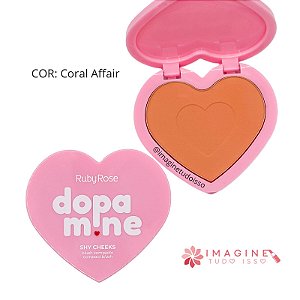 Blush Compacto Shy Cheeks Dopamine (COR: Coral Affair) - Ruby Rose