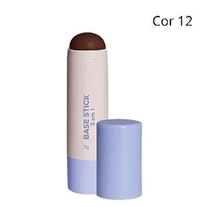 Base Stick 3 em 1 Corretivo, Contorno e Base (COR 12) - Miss Lary