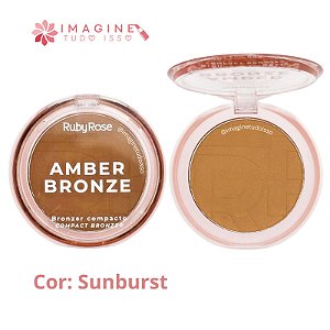 Bronzer Compacto Amber Bronze (COR Sunburst) - Ruby Rose