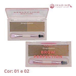 Sombra para Sobrancelhas Duo Brow Perfection (COR 01 e 02) - Ruby Rose