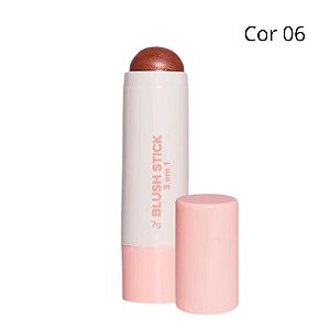 Blush Stick 3 em 1 Sombra, Batom e Blush (COR 06) - Miss Lary