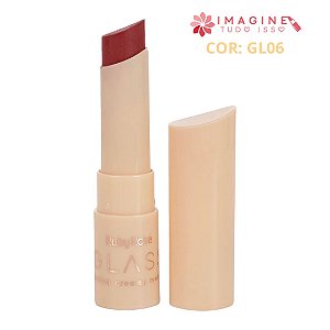 Batom Creamy Matte Glass (COR GL06) - Ruby Rose