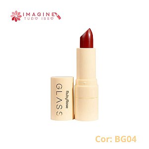 Batom Velvety Glass (COR BG04) - Ruby Rose