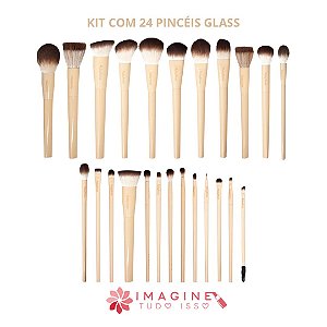 Kit 24 Pincéis Glass - Ruby Rose