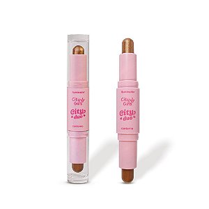 Iluminador e Contorno Stick City Duo (COR 3) - City Girls