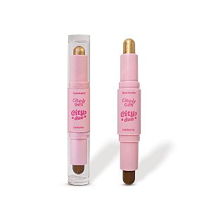 Iluminador e Contorno Stick City Duo (COR 4) - City Girls
