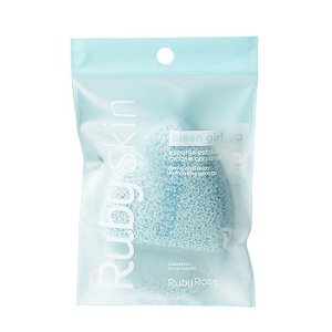 Esponja Esfoliante Facial e Corporal Clean Girl Ruby Skin (COR Azul) - Ruby Rose