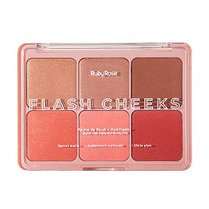 Paleta de Blush e Iluminador Flash Cheeks - Ruby Rose