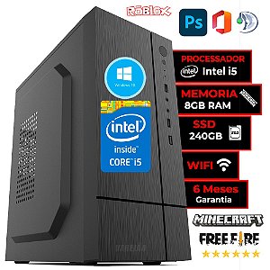 Computador Gamer Completo, I5-3470, 16GB, 240GB, RX 550