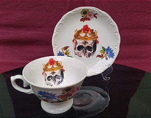 Porcelana antiga ilustrada - Conjunto