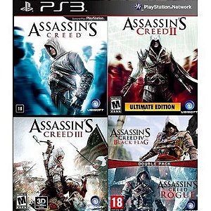 Assassin's Creed Combo 5 Jogos Ps3 - Mídia Digital