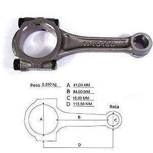 BIELA DO MOTOR SHINERAY (165mm)T20/T22/A7/A9