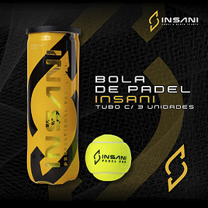 BOLA DE PADEL INSANI PRO - TUBO C/3 UNIDADES
