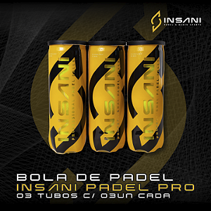 BOLA DE PADEL INSANI PRO - 3 TUBOS C/3 UNIDADES