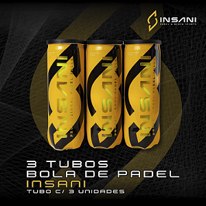 BOLA DE PADEL INSANI PRO - 3 TUBOS C/3 UNIDADES