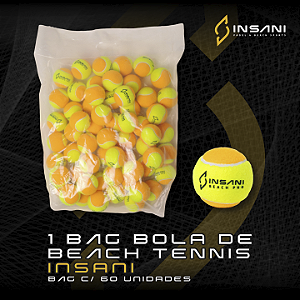 BOLA DE BEACH TENNIS INSANI - 1 BAG C/60 UNIDADES