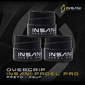 OVERGRIP INSANI PRETO - 3 UNIDADES