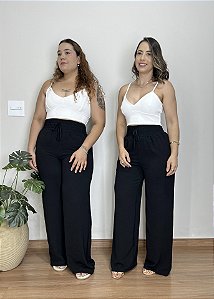 Cropped decote V alça fina