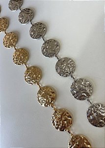 Cinto correntaria medalha abaulada