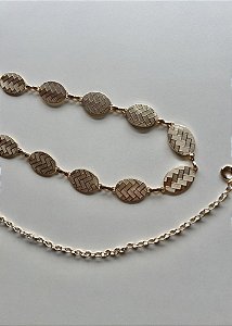 Cinto correntaria oval trabalhado