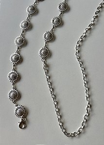 Cinto correntaria elo redondo trabalhado