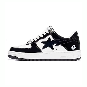 A Bathing Ape Bape Sta Patent Leather "Black White"