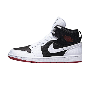 Nike Air Jordan 1 Mid "Utility Canvas White Black Gym Red"
