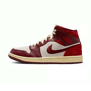 Nike Air Jordan 1 Mid "Tiki Leaf Team Red"