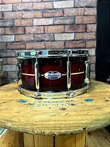 Caixa Pearl Masters Banded RedBurst 14x6,5" -  MCT Maple Complete (Thin Shell EvenPly-Six)