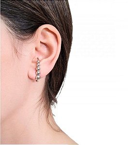 Ear Hook Filete Bolas Banhado em Ouro