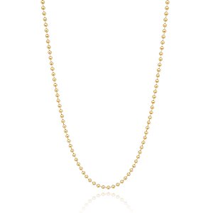 Colar Longo Bolinhas Banhado em Ouro