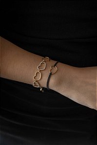 Pulseira Corações Vazados