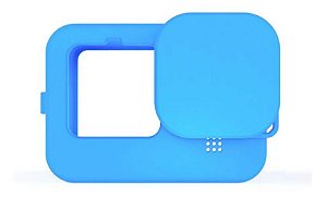 Capinha De Silicone Para Gopro Hero 9 Azul Case De Proteção