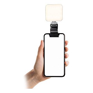 Suporte Clipe Celular  Flash Led Luz Câmera Clip Rosca 1/4
