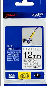 Fita Brother Flexivel Tze-fx231 12mm 8m Preto/branco