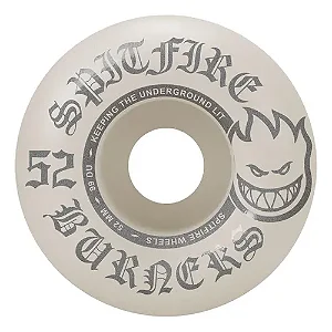 Roda De Skate Spitfire Burner White & Gold 99D 53mmRODA DE SKATE SPITFIRE BURNER WHITE & GOLD 99D 52MM