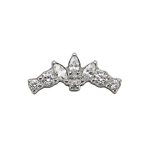 Joia Cluster Triple Shuttle | Titânio | Piercing de Orelha