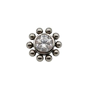 Joia Labret Ponto de Luz Esferas | Titânio | Piercing de Orelha