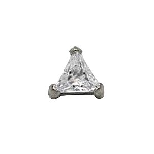 Joia Labret Zircônia Triangular | Titânio | Piercing de Orelha