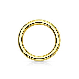 Segmento Liso | PVD Gold | Piercing de Argola