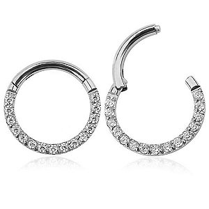 Segmento CZ Superior | Titânio | Piercing de Argola